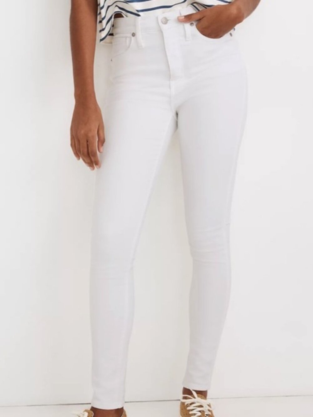 NWT Madewell 10" High-Rise Skinny Jeans in Pure White - 28T